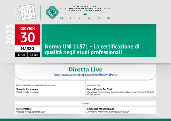 Norma UNI 11871 - La certificazione di qualità negli studi professionali